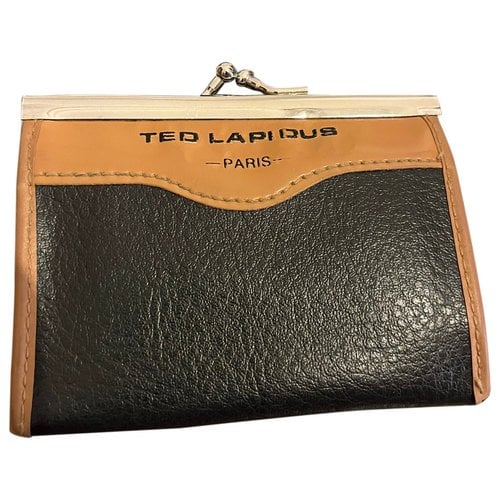 Pre-owned Ted Lapidus Leather Wallet In Beige