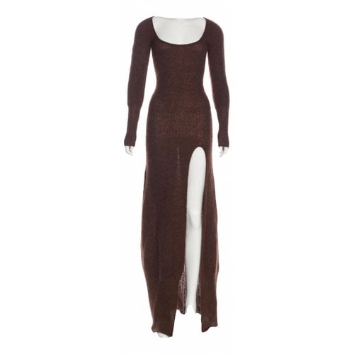 Pre-owned Jacquemus Wool Maxi Dress In Brown