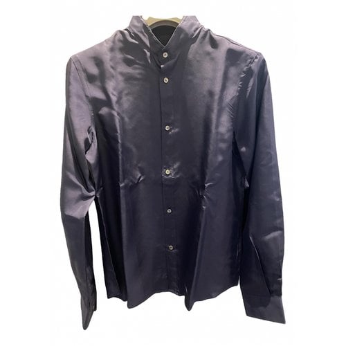 Pre-owned Costume National Silk Shirt In Blue
