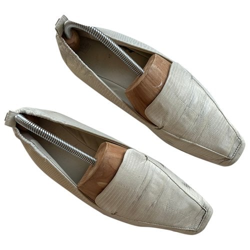 Pre-owned Totême Leather Flats In White