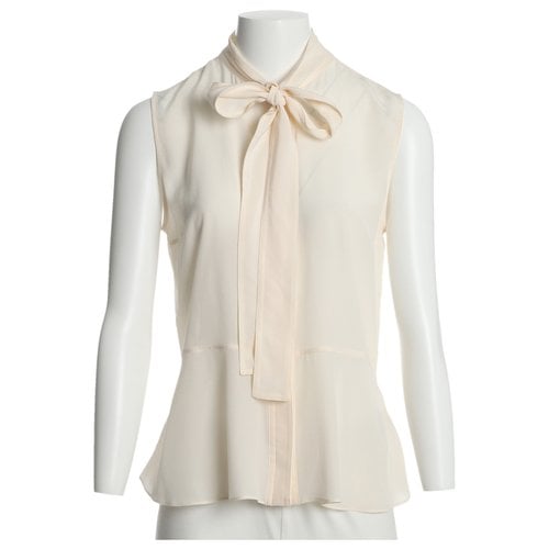 Pre-owned Burberry Silk Blouse In Beige