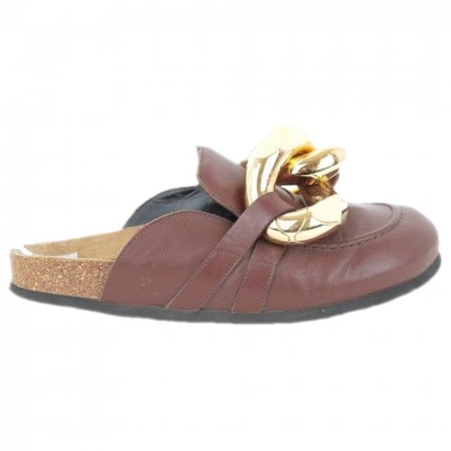 Pre-owned Jw Anderson Leather Mules & Clogs In Brown