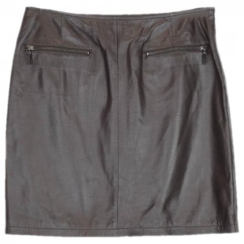 Pre-owned Max & Moi Leather Skirt In Brown