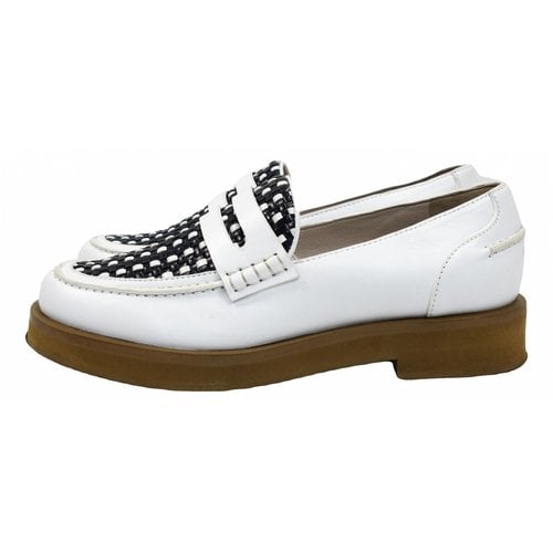 Pre-owned Jil Sander Leather Flats In White