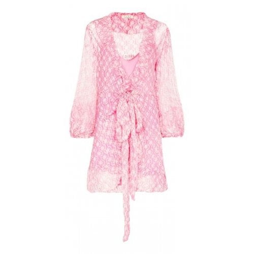 Pre-owned Cloe Cassandro Silk Mini Dress In Pink