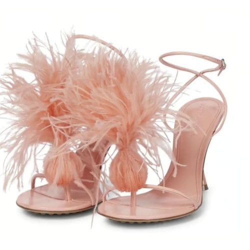 Pre-owned Bottega Veneta Leather Heels In Pink