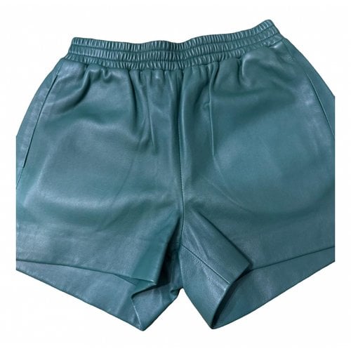 Pre-owned Joseph Leather Shorts In Green