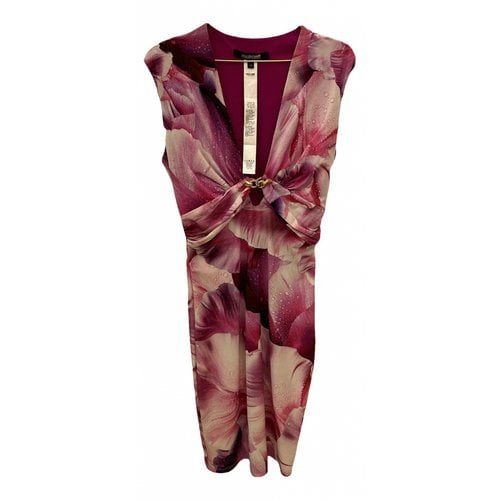 Pre-owned Roberto Cavalli Silk Mid-length Dress In Pink