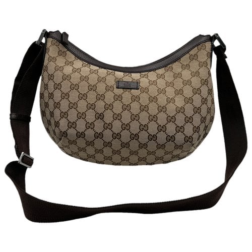 Pre-owned Gucci Charlotte Cloth Crossbody Bag In Beige