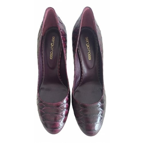 Pre-owned Sergio Rossi Leather Heels In Purple