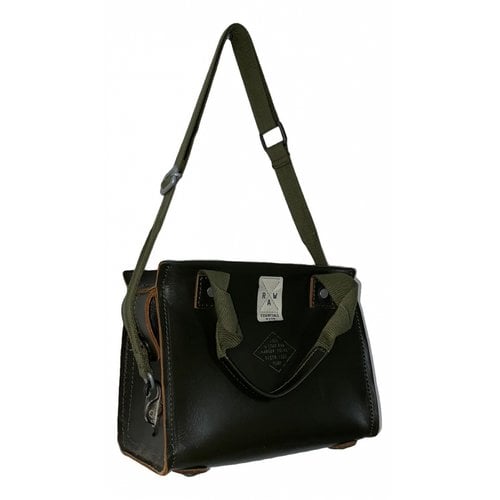 Pre-owned G-star Raw Leather Satchel In Green