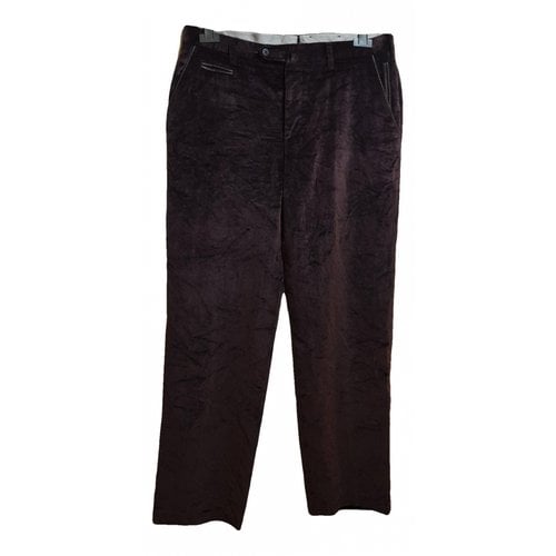 Pre-owned Corneliani Trousers In Purple