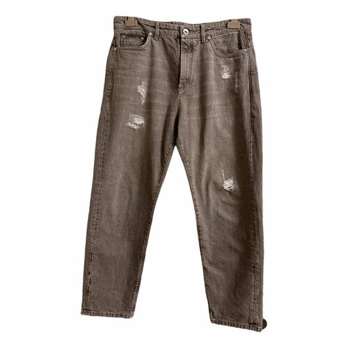 Pre-owned Brunello Cucinelli Straight Jeans In Brown