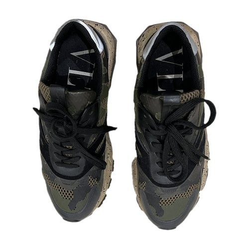 Pre-owned Valentino Garavani Bounce Low Trainers In Green
