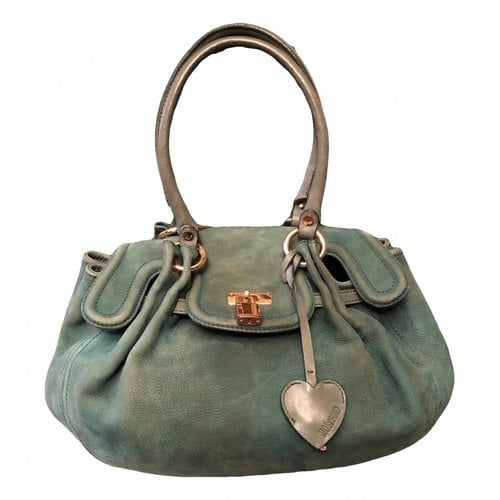 Pre-owned Moschino Leather Handbag In Green