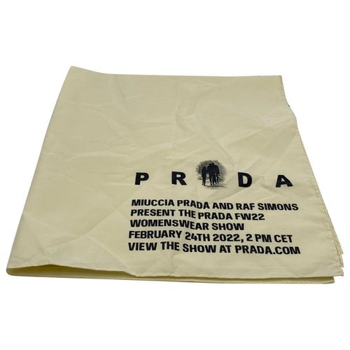 Pre-owned Prada Silk Scarf In Beige