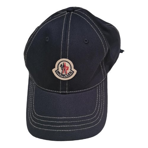 Pre-owned Moncler Hat In Blue