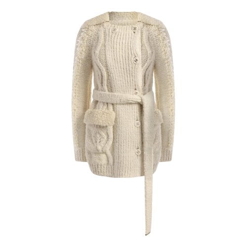 Pre-owned Chanel Wool Cardigan In White