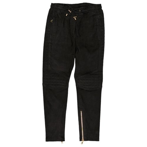 Pre-owned Balmain Straight Pants In Black
