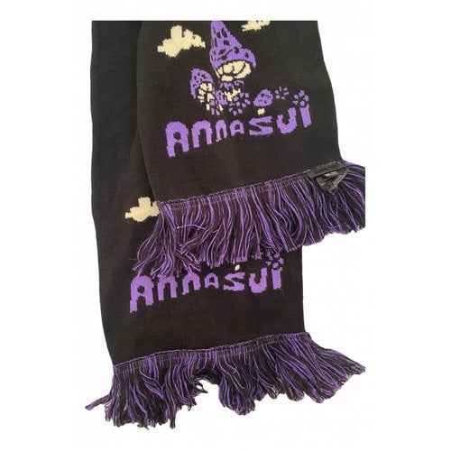 Pre-owned Anna Sui Scarf In Black
