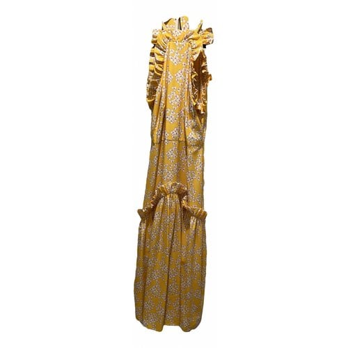 Pre-owned Dodo Bar Or Silk Mid-length Dress In Yellow