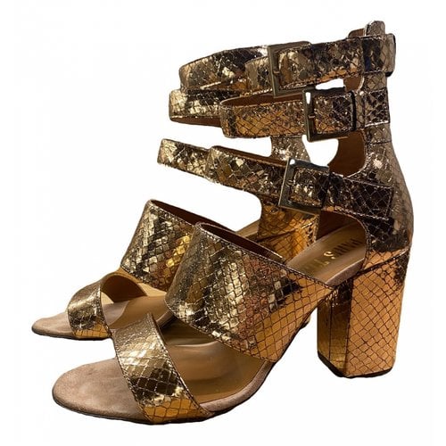 Pre-owned Paris Texas Leather Heels In Gold