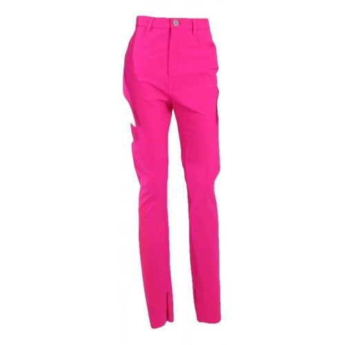 Pre-owned Attico Wool Trousers In Pink