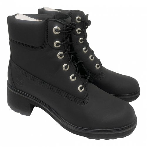 Pre-owned Timberland Leather Boots In Black