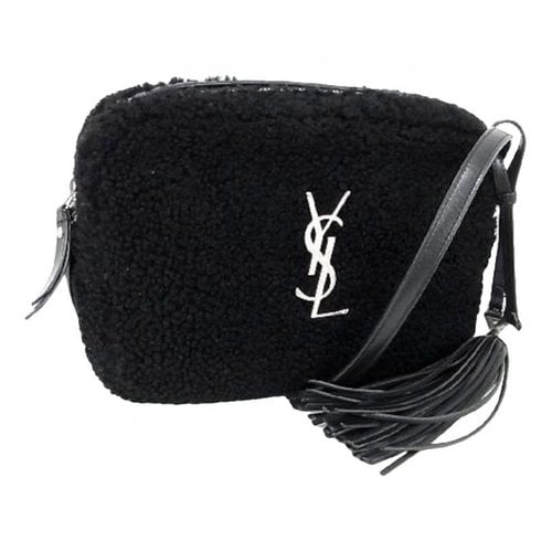 Pre-owned Saint Laurent Wool Handbag In Black