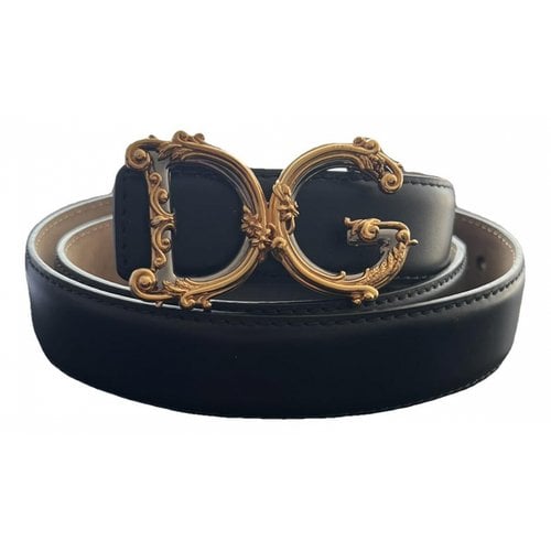 Pre-owned Dolce & Gabbana Belt In Black