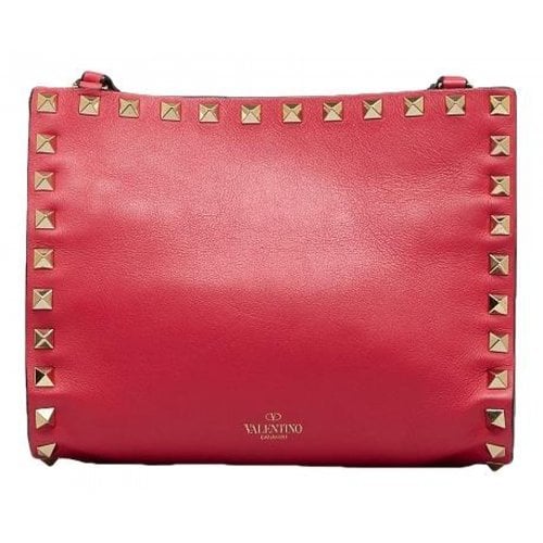 Pre-owned Valentino Garavani Leather Crossbody Bag In Pink