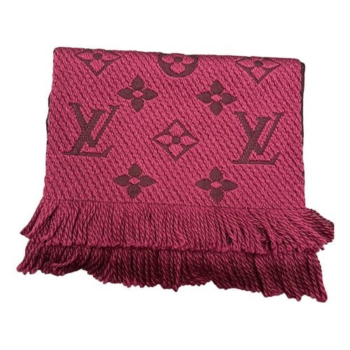Pre-owned Louis Vuitton Logomania Wool Choker In Purple