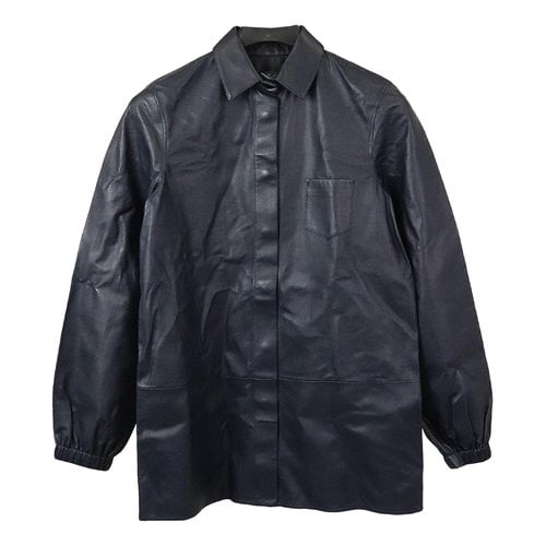 Pre-owned Loro Piana Leather Shirt In Navy
