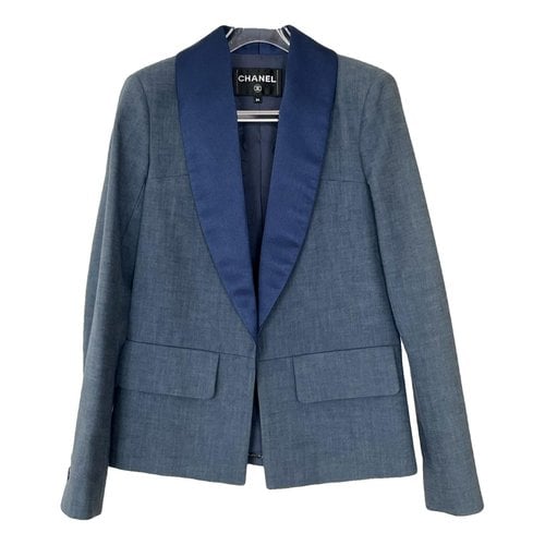 Pre-owned Chanel Blazer In Blue