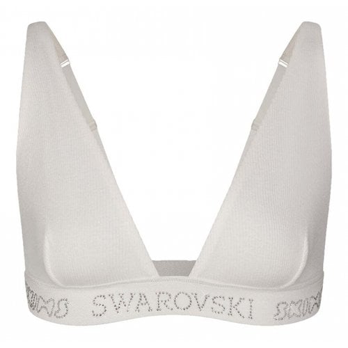 Pre-owned Swarovski Top In White