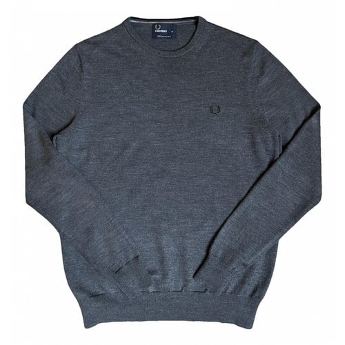 Pre-owned Fred Perry Wool Pull In Grey