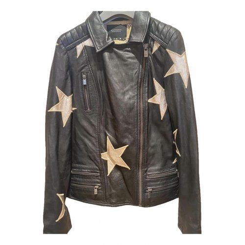 Pre-owned Scotch & Soda Leather Jacket In Black
