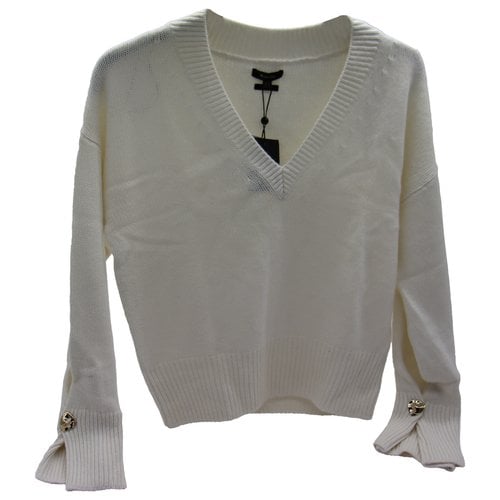 Pre-owned Massimo Dutti Wool Jumper In White