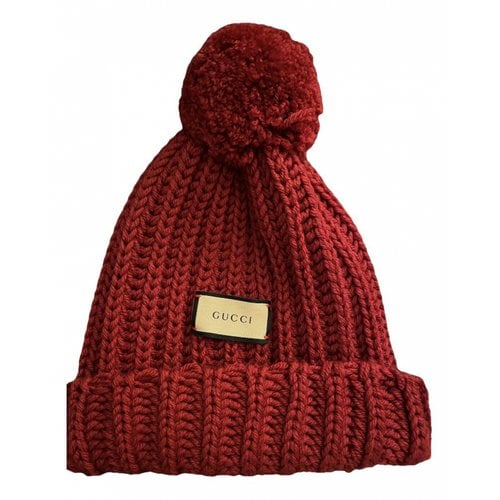 Pre-owned Gucci Wool Beanie In Red