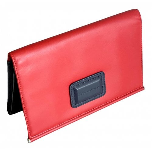 Pre-owned Marc By Marc Jacobs Leather Clutch Bag In Red
