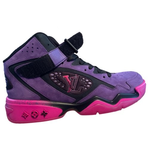 Pre-owned Louis Vuitton Lv Trainer High Trainers In Purple