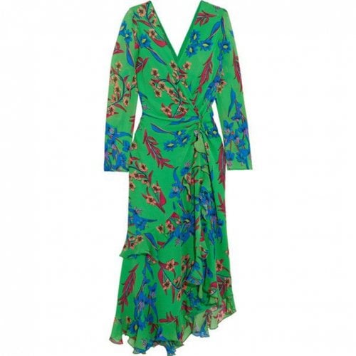 Pre-owned Etro Silk Mid-length Dress In Green