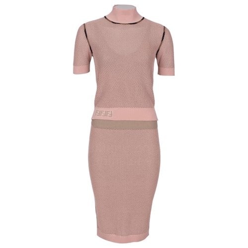 Pre-owned Fendi Skirt Suit In Pink