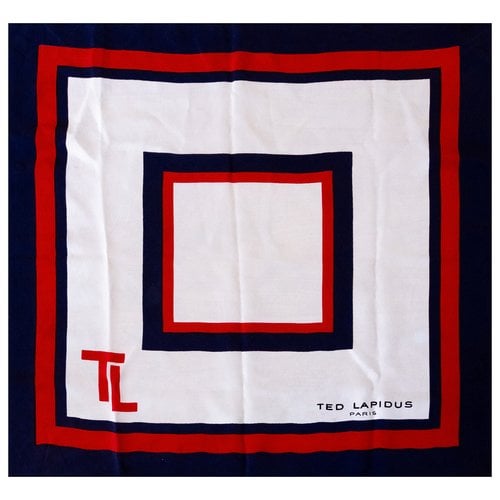 Pre-owned Ted Lapidus Silk Handkerchief In Blue