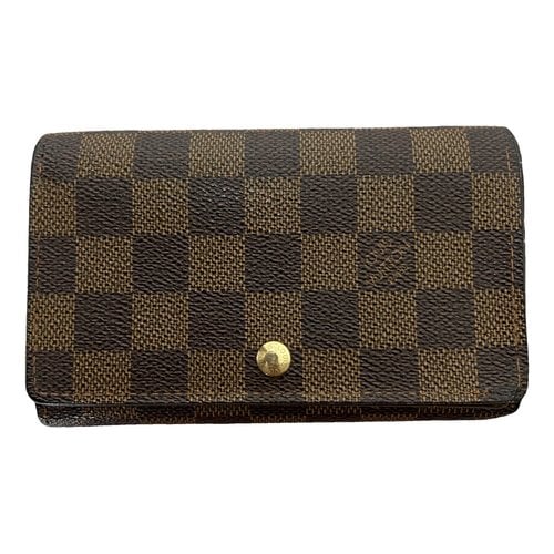 Pre-owned Louis Vuitton Alexandra Leather Wallet In Brown