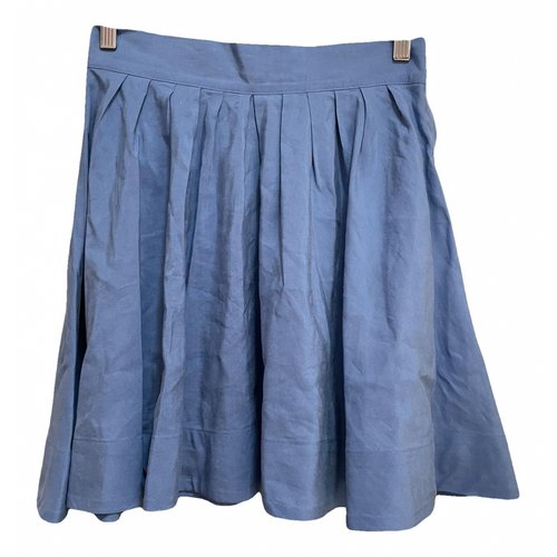 Pre-owned Manning Cartell Silk Mini Skirt In Blue