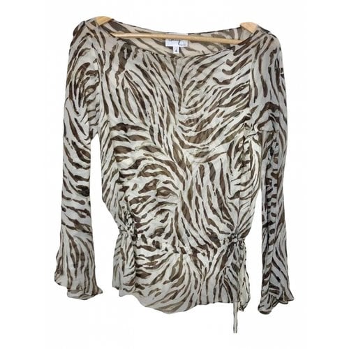 Pre-owned Milly Silk Blouse In Brown