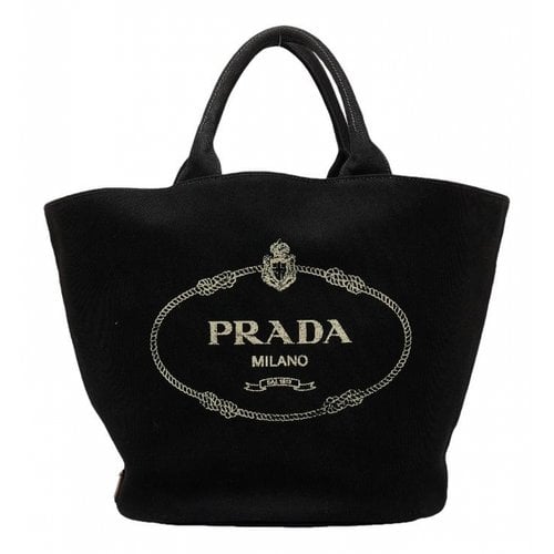 Pre-owned Prada Cloth Tote In Black