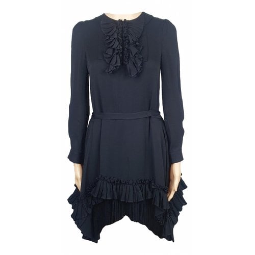 Pre-owned Dsquared2 Silk Mini Dress In Black