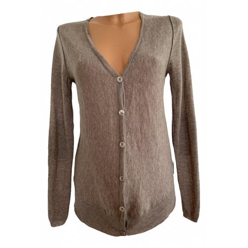 Pre-owned Zadig & Voltaire Cashmere Cardigan In Beige